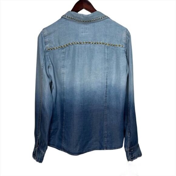 SIZE XS Guess Denim Button Down - Picture 4 of 9